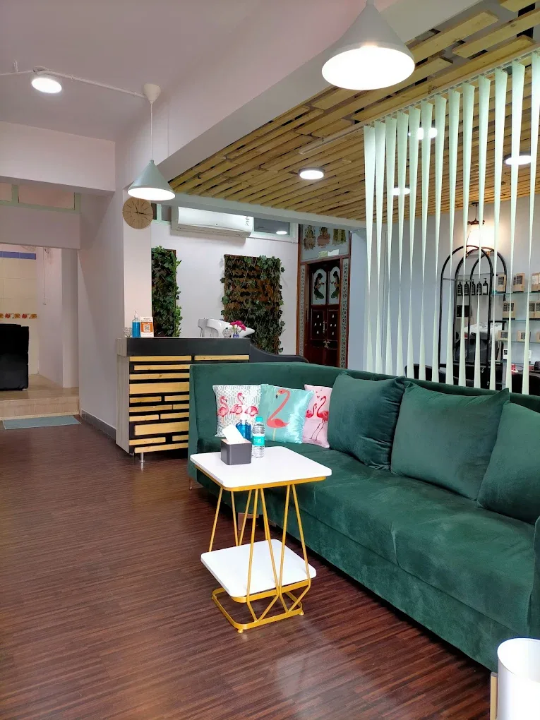 Salon seating and waiting area at Pixie Salon Jakkasandra Bengaluru